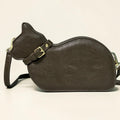 The Sculptural Feline Crossbody | Structured Genuine Leather