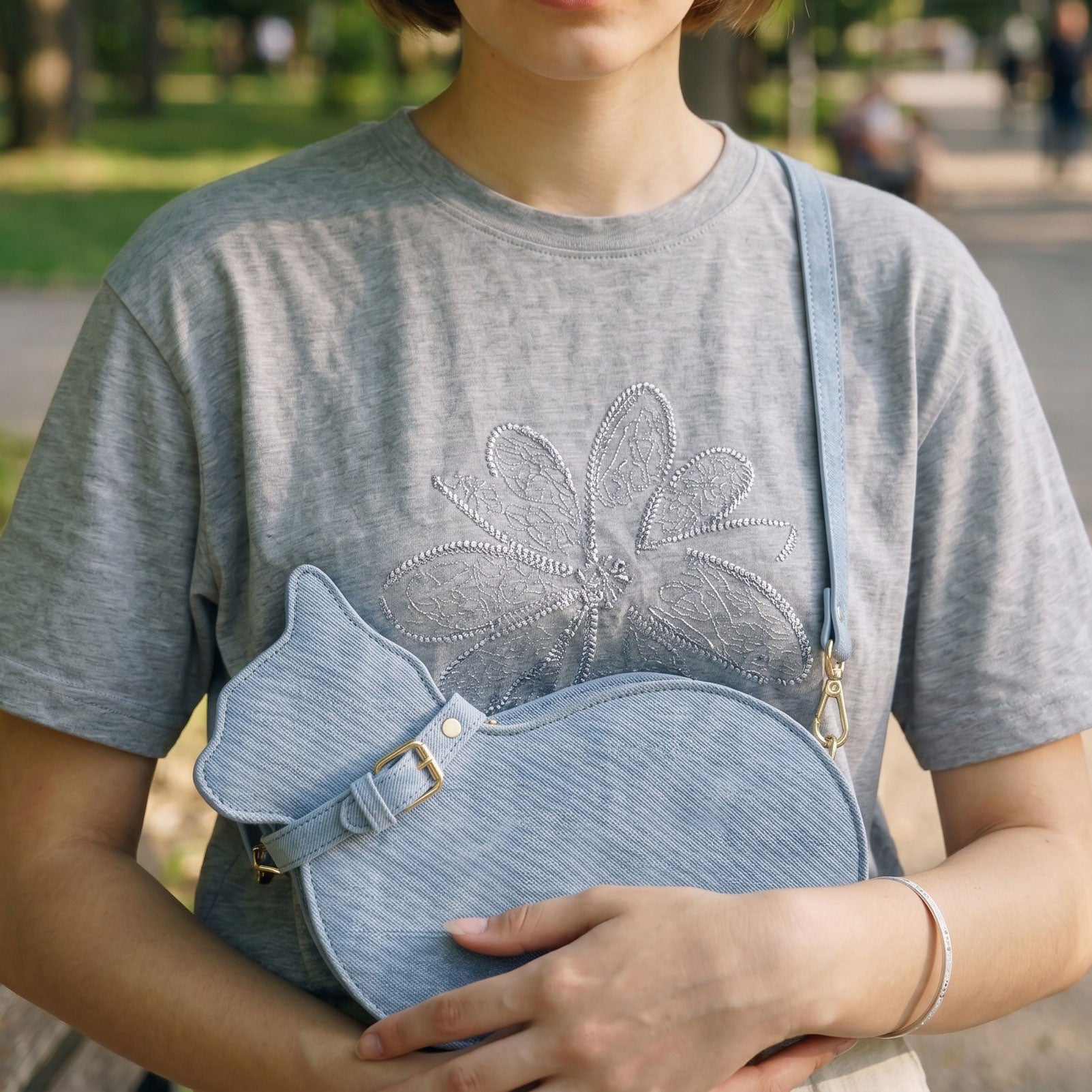 The Sculptural Feline Crossbody | Structured Genuine Leather